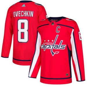 Lapsille NHL Washington Capitals Pelipaita Alex Ovechkin #8 Authentic Punainen Koti