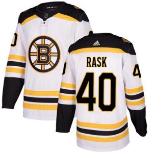 NHL Tuukka Rask Authentic Miehille NHL Valkoinen - Boston Bruins Pelipaita #40 Vieras